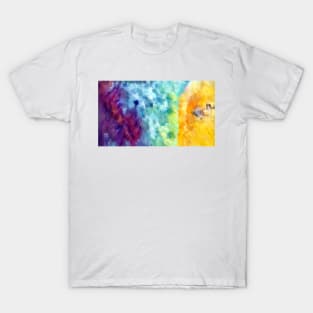 Arial View Beach Impressionist Art T-Shirt